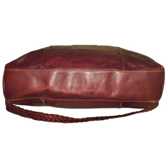 GUCCI SUPREME Burgundy Leather Carry-On Braided Crossbody Strap GUCCI DUST BAG - Picture 10 of 16